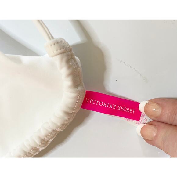 NWOT Victoria Secret White String Bikini Size L - Picture 4 of 4